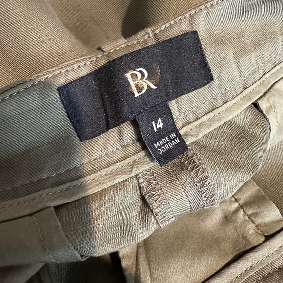 Banana Republic Seahaven Straight Italian Cotton Linen Pant Olive Green 14 - Picture 4 of 11